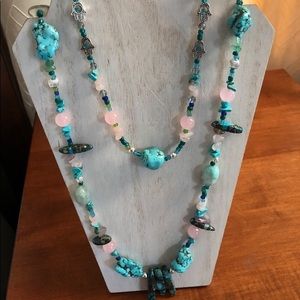 Beautiful semi precious stones necklace